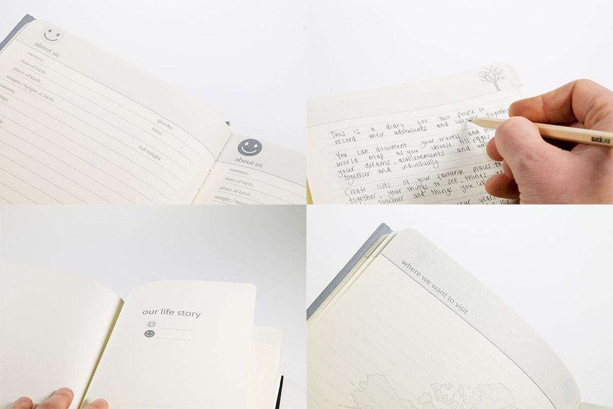 SK OURLIFESTORY1 Дневник для двоих our life story черный Suck UK  - Вид №4