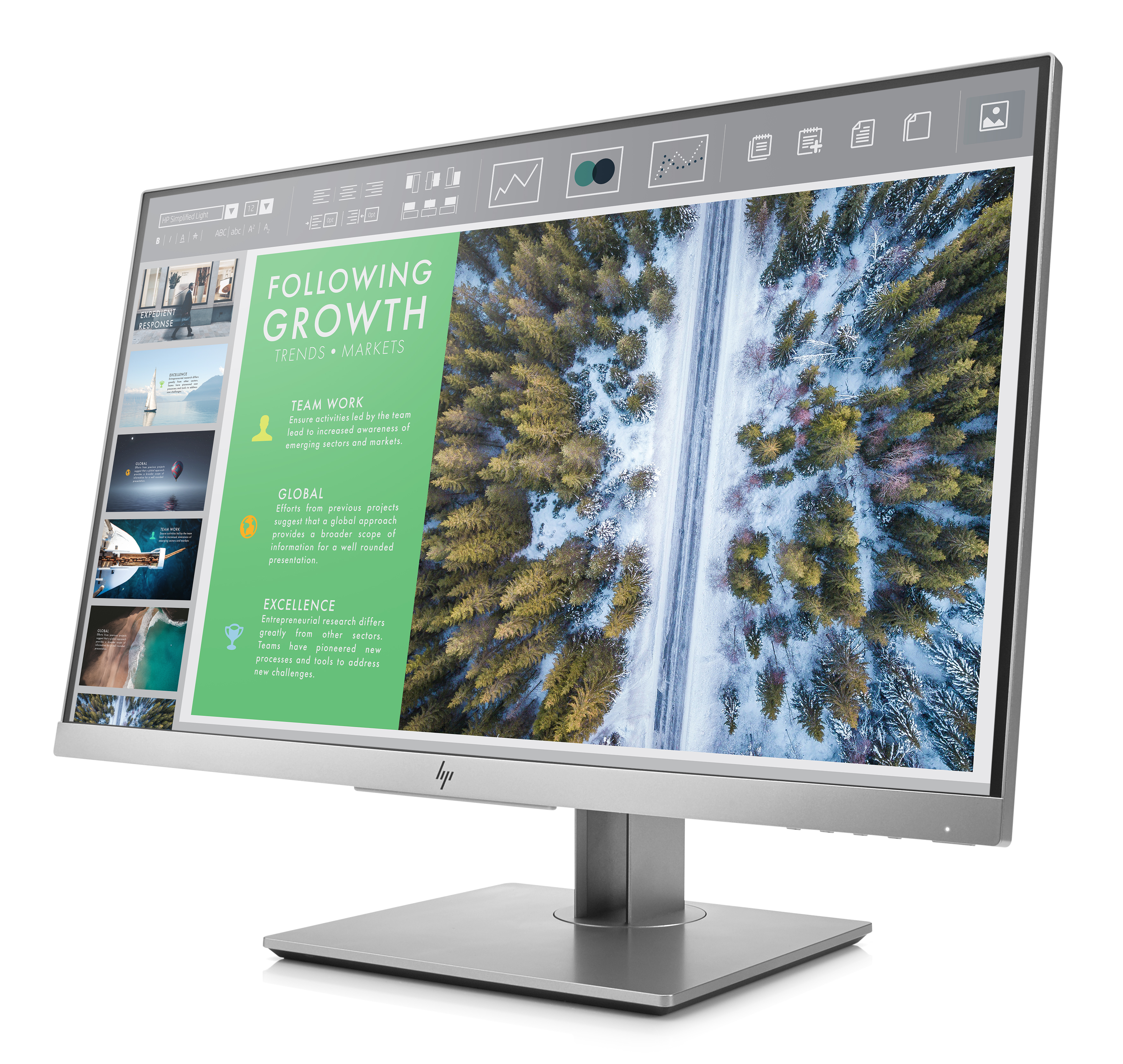 1FH47AA#ABB elitedisplay e243 23.8" monitor ips micro edge, led backlit 178 / 178 250 nits 1920 x 1080 1000:1 dp hdmi vga usb 3.0*3 3-3-0y (repl m1n99aa) HP HP EliteDisplay Santreyd  - Вид №1