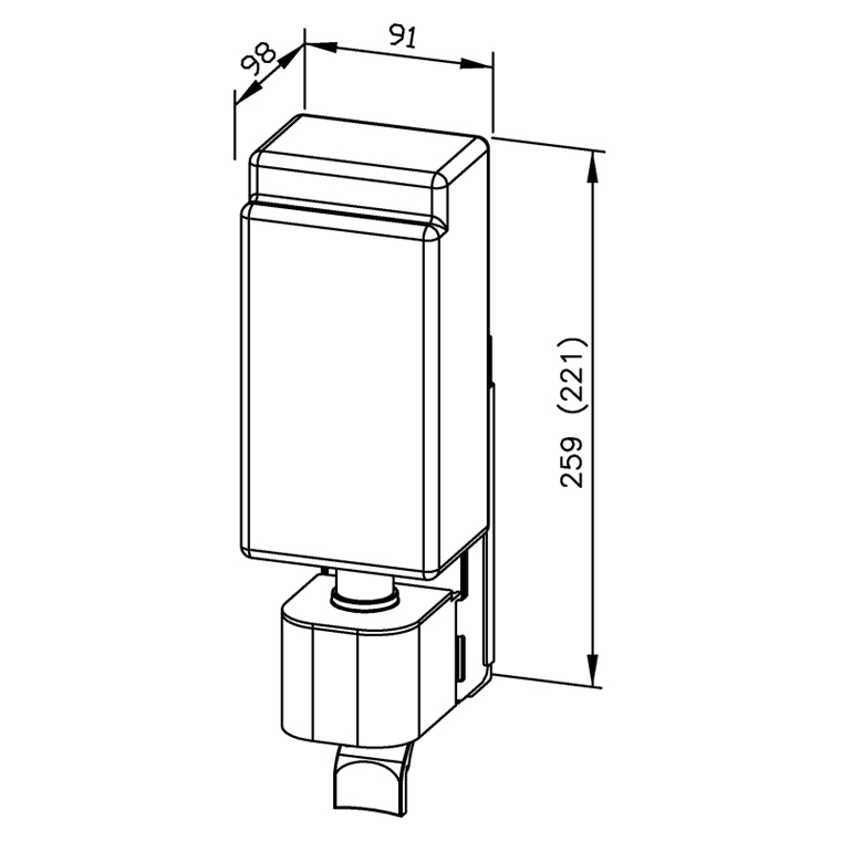 727036 Дозатор мыла для крепления за зеркалом WP174-2 WAGNER_EWAR Wagner Ewar  - Вид №1