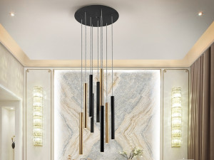 085367 Подвесной светильник 9L золото/черный DIM Schuller Varas