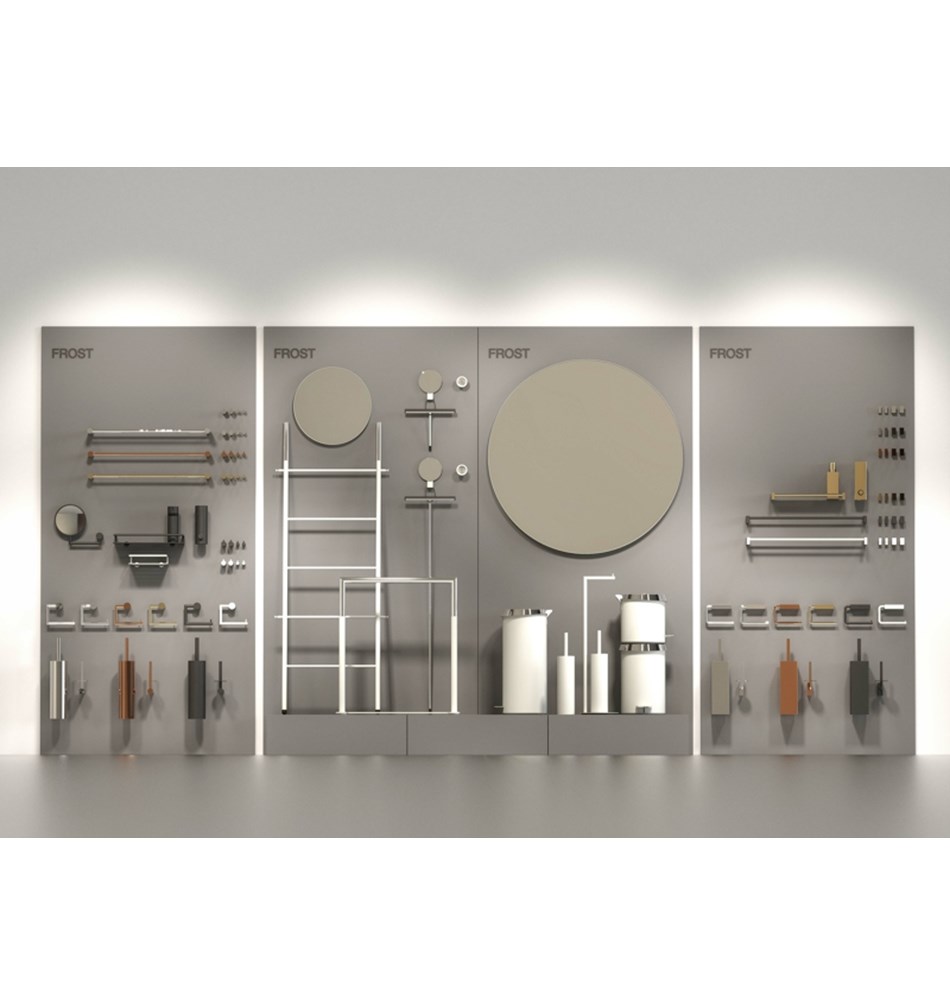 FROST Зеркало 4120 с крючком, круглое » белое Нержавеющая сталь Белый U4120-W  - Вид №5
