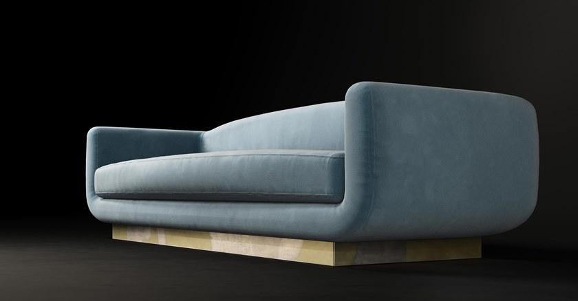 ROSSATO ARREDAMENTI 3-х местный бархатный диван Home sun-id-1425056 - Вид №1