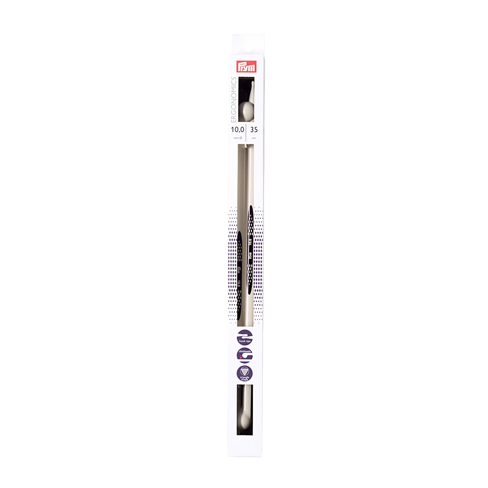 190363 Спицы PRYM прямые пластик d 10.0 мм 35 см . PRYM Ergonomics 
