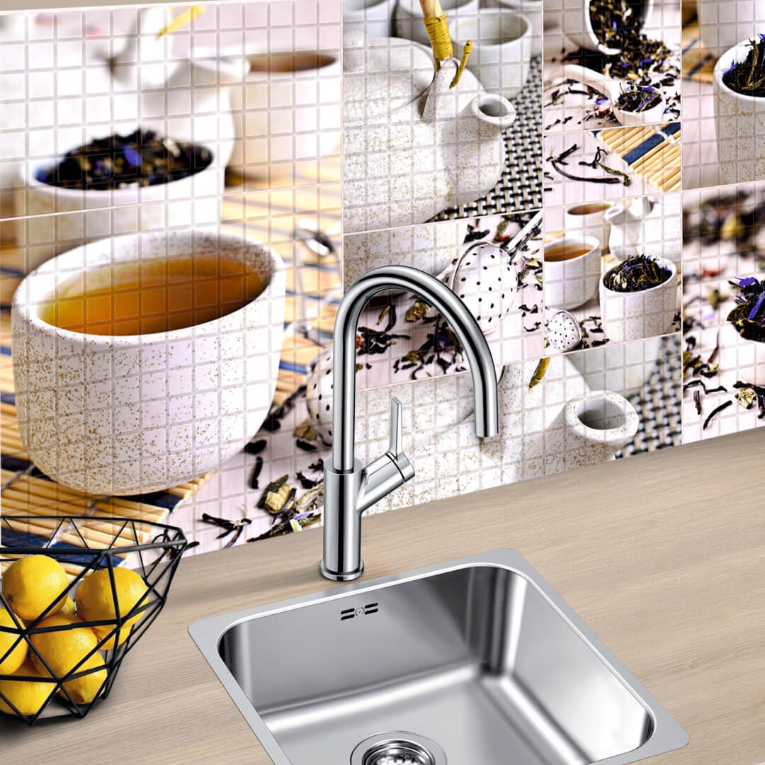 Панель ПВХ 0,3 мозаика Чайная церемония STSR-707 STELLA Бюджет - Вид №1