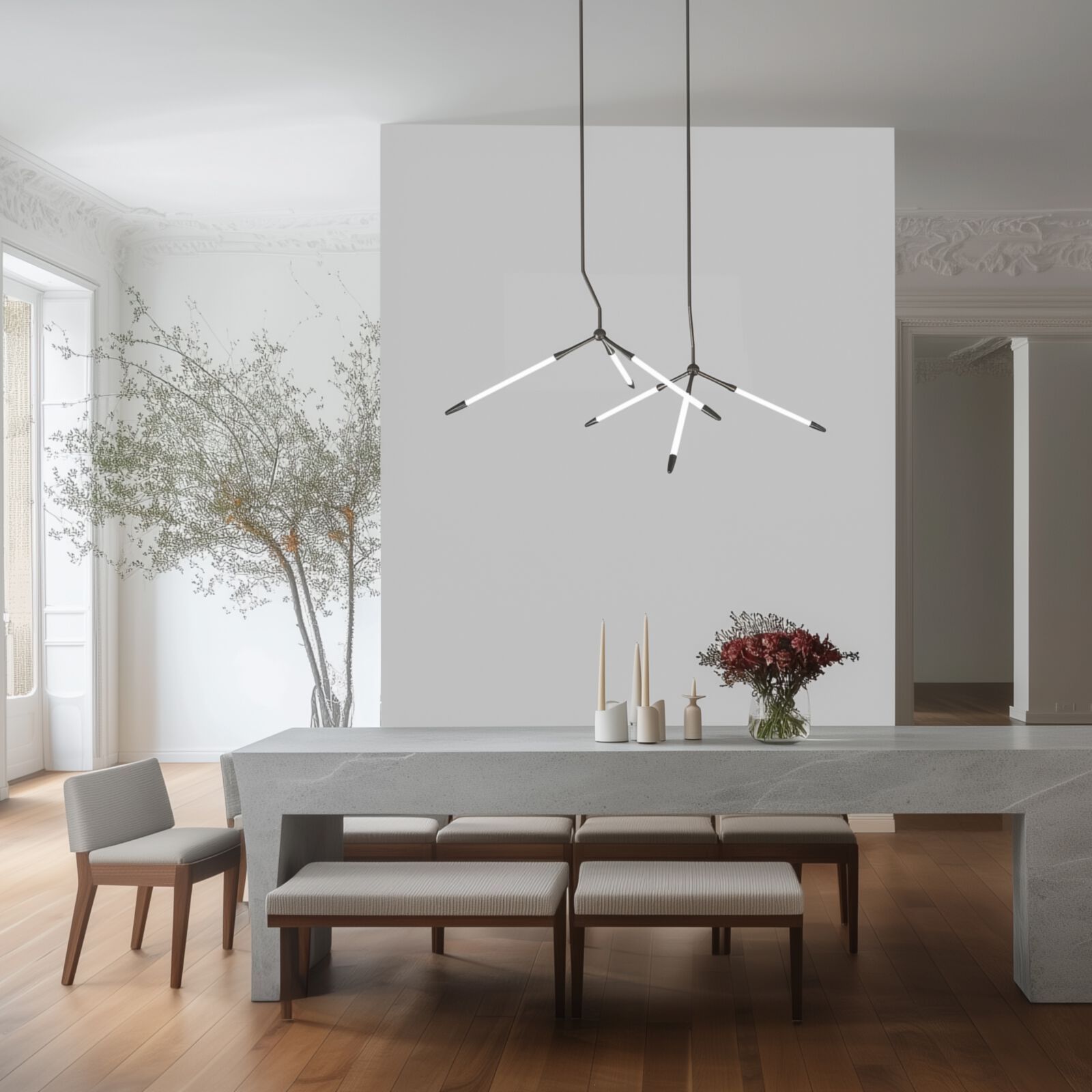 Стальной светодиодный подвесной светильник с диммером Intueri Light Javelin ARCH-00066150 - Вид №7