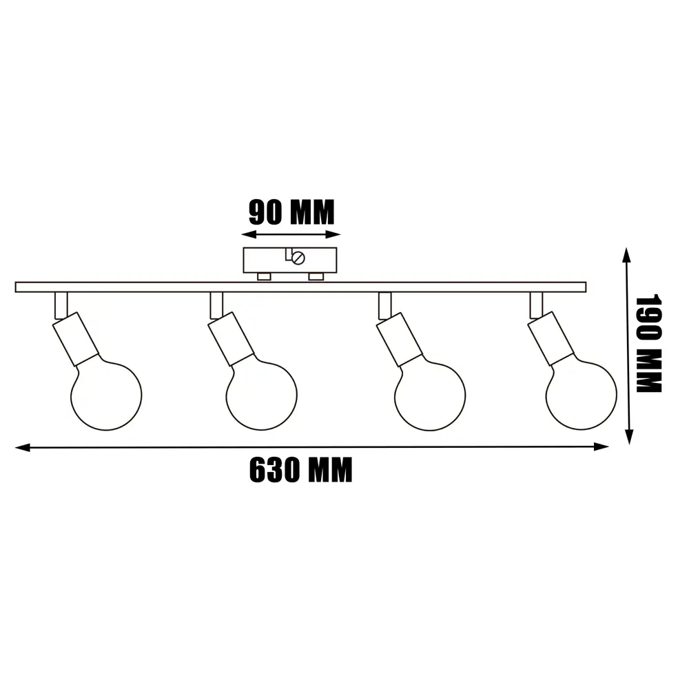 Люстра потолочная Реал 4 лампы 12 м² цвет черный РОССВЕТ STLM-2149890 - Вид №12