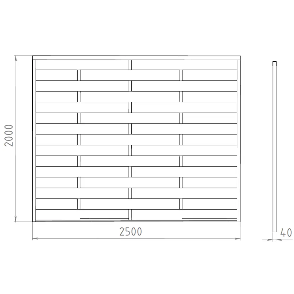 Забор-жалюзи Утес 2x2.5 м цвет светлое дерево Santreyd STLM-2183621 - Вид №2