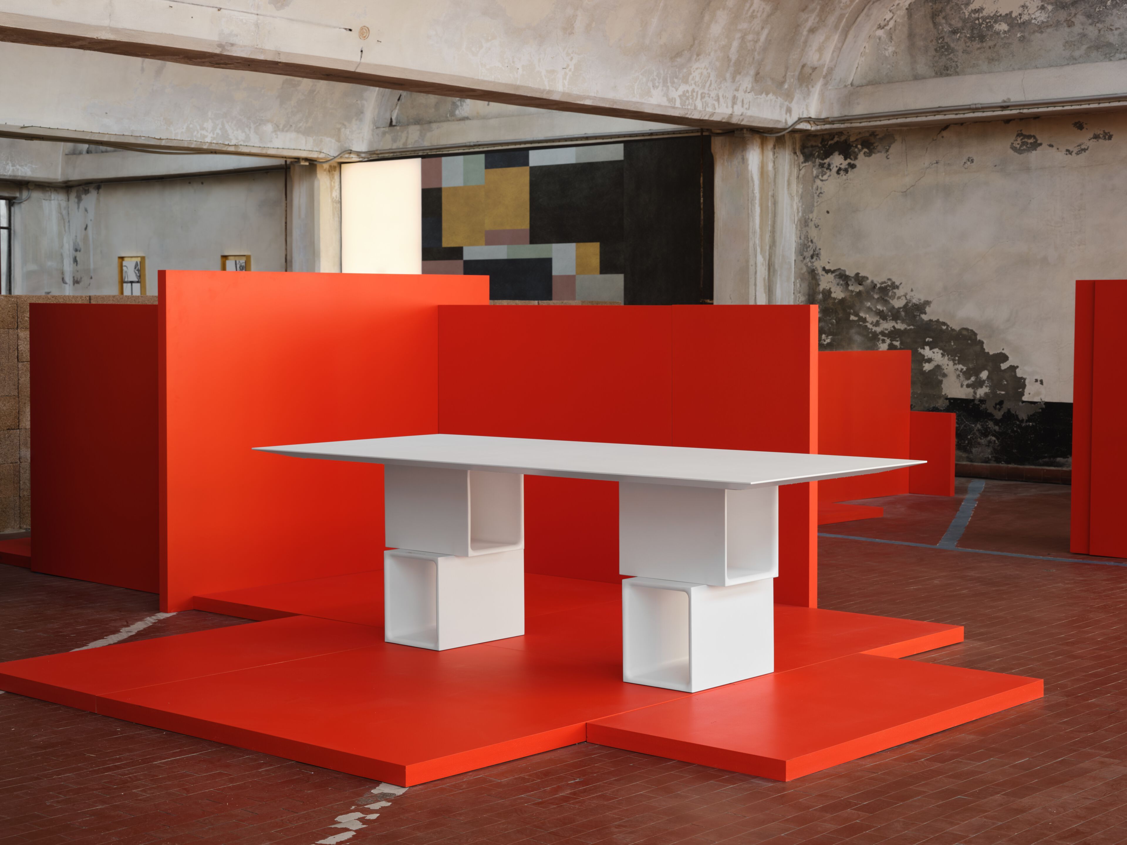 Прямоугольный бетонный стол PULKRA плакат ARCH-00071870 - Вид №4