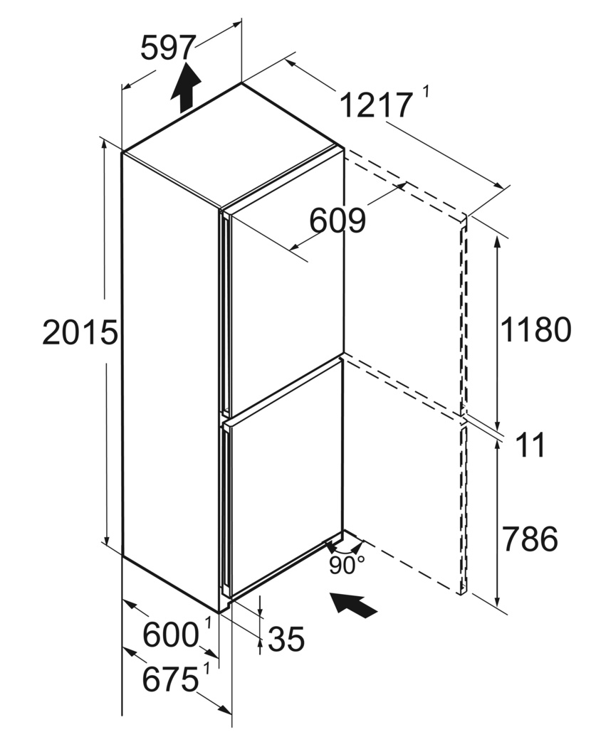 5457365 Холодильник с морозильником   Liebherr CBNc 5723 белый STDN-0073737 - Вид №15