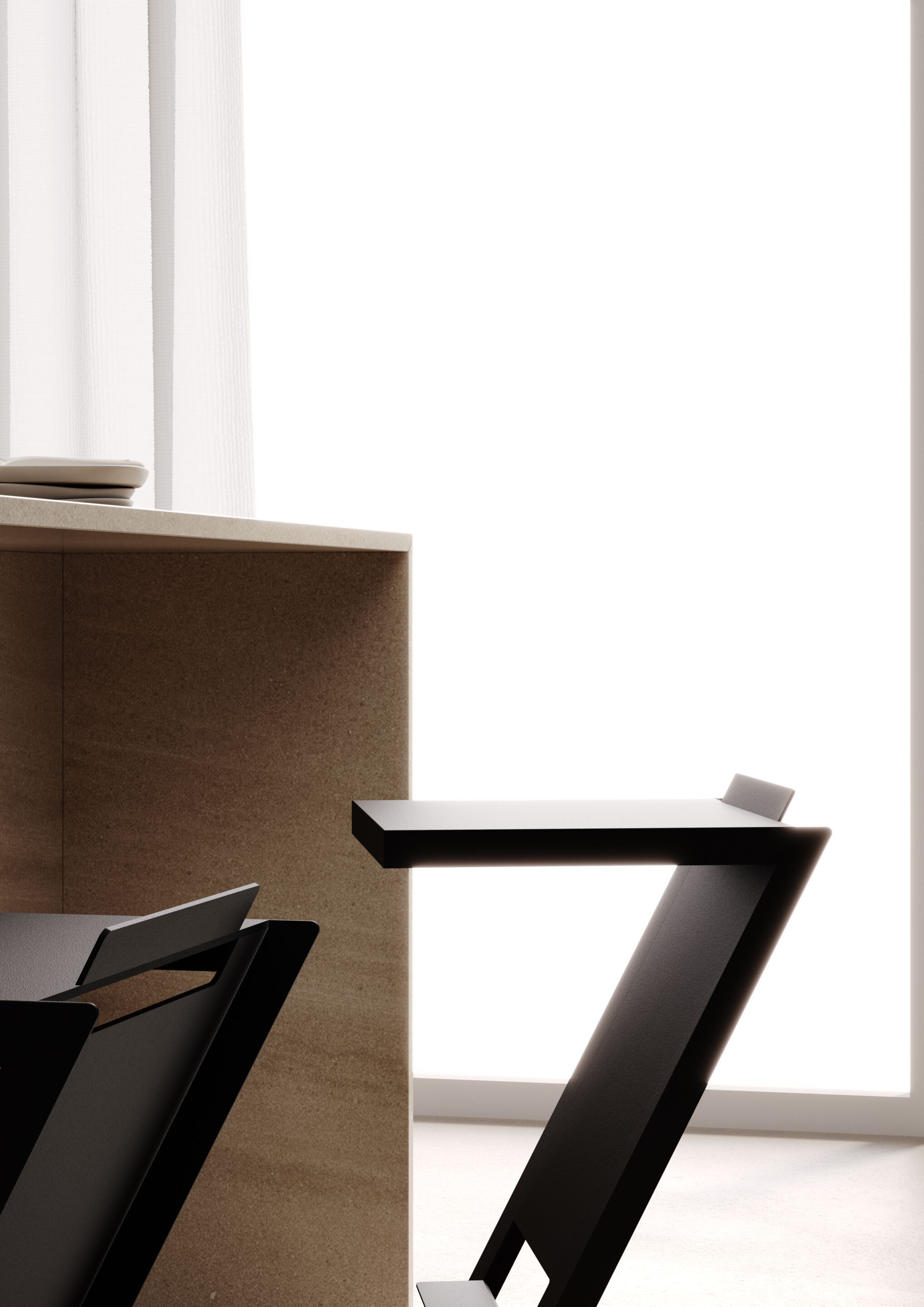 Высокий железный стул Ripa ZZ TOP ARCH-00121234 - Вид №3