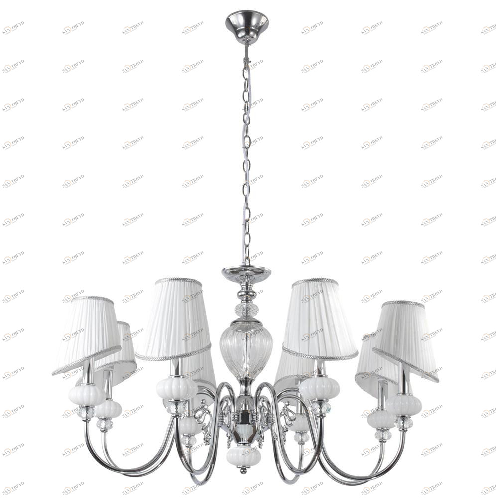 Подвесная люстра Crystal Lux Alma White SP-PL8 CRYSTAL LUX ДИЗАЙНЕРСКИЕ, ALMA 108717 Белый 