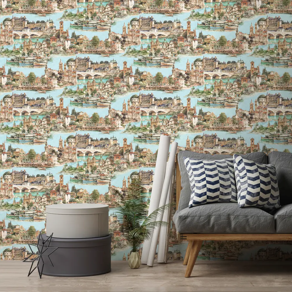 Обои флизелиновые Wall Decor синие 1.06 м 75071-62 Амстердам STLM-2142209 - Вид №2