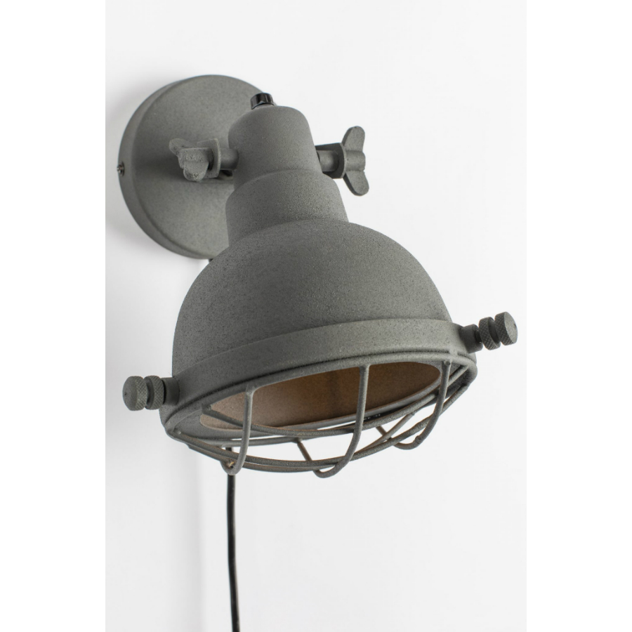 Лампа настенная Evan, серая матовая White Label Living 5400028 - Вид №4