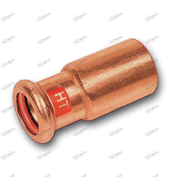 1122432818 SANHA 12243 пресс-фитинг солн.,медь, ниппель переходн. ВПр-НПр 28ax18 мм 