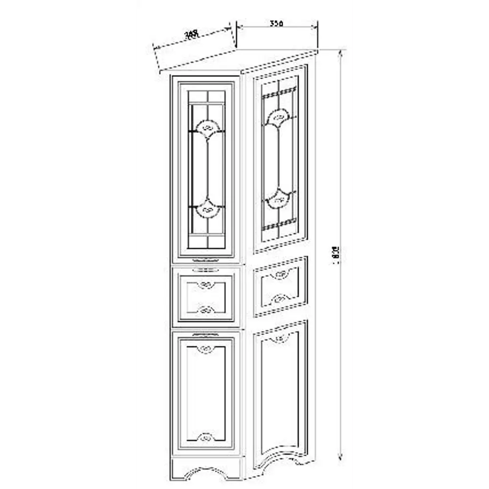 Пенал «Луиза» цвет белое серебро Santreyd STLM-2017187 - Вид №2