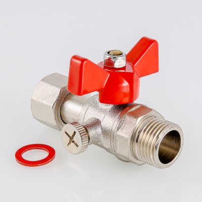 VT.806.N.0404 Кран шаровой для подключения манометра с наружной резьбой Valtec 1/2" x 1/2"  - Вид №1