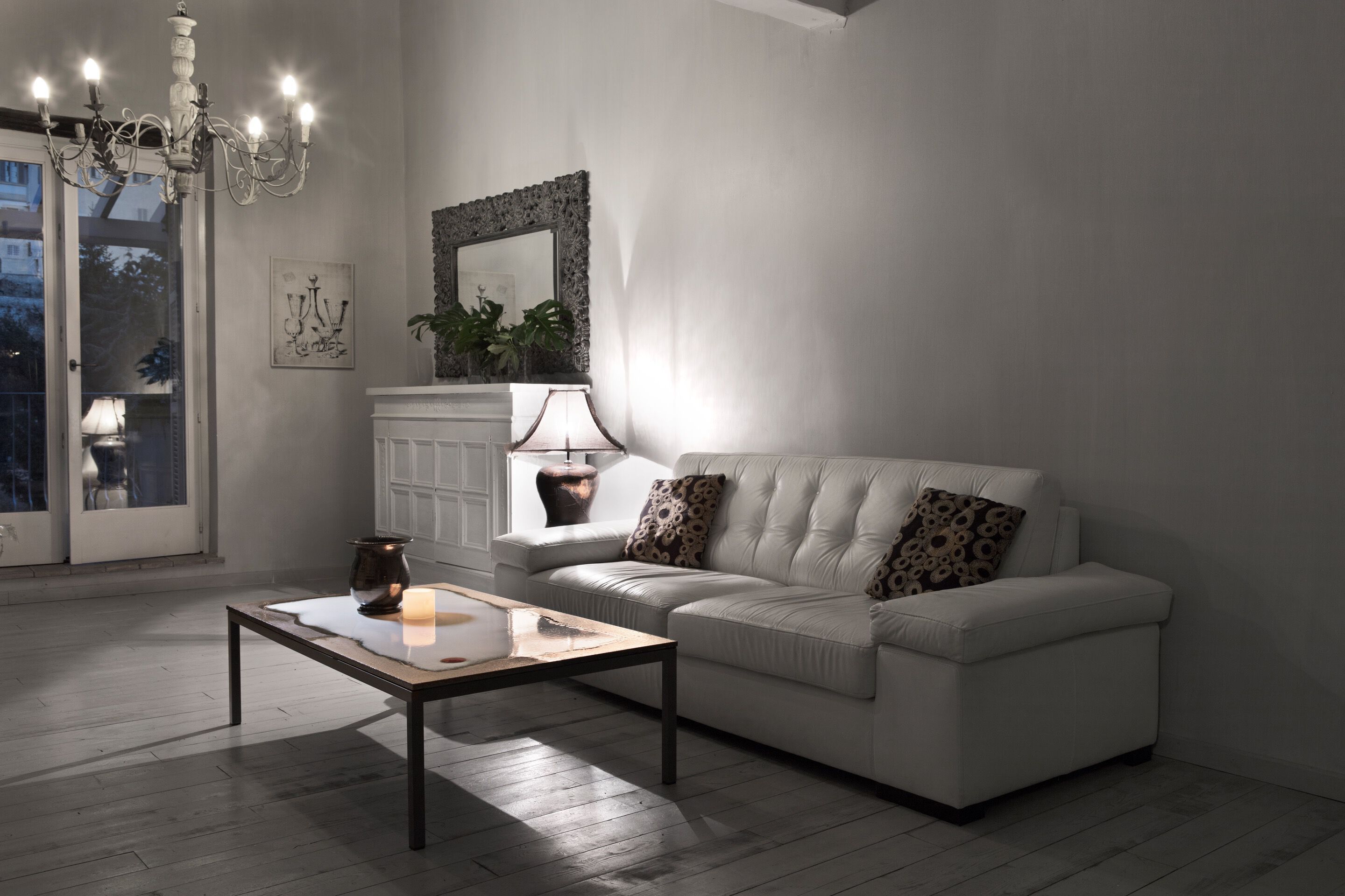 Журнальный столик из фаянса и нержавеющей стали DOMIZIANI современный ARCH-00044058 - Вид №1