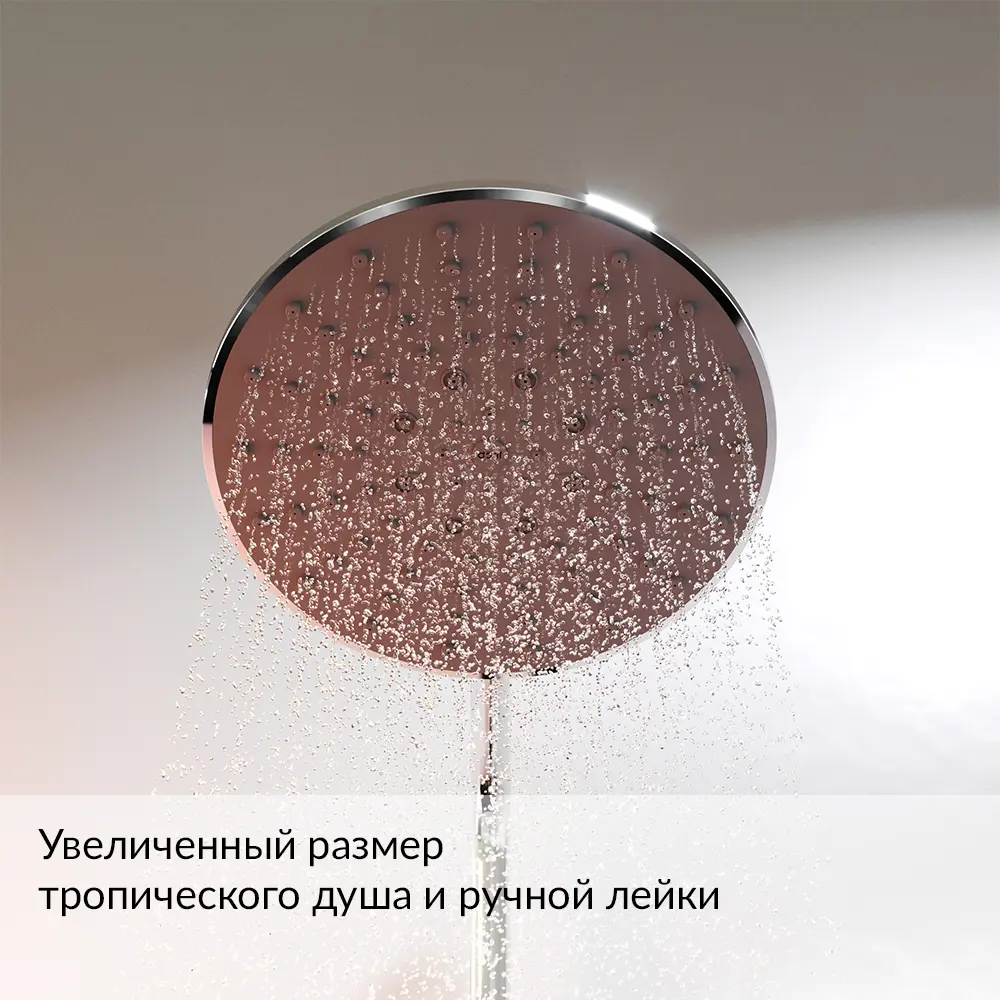 Душевая стойка Dorff с тропическим душем и хромированной отделкой 87812815 STLM-1382276 - Вид №2