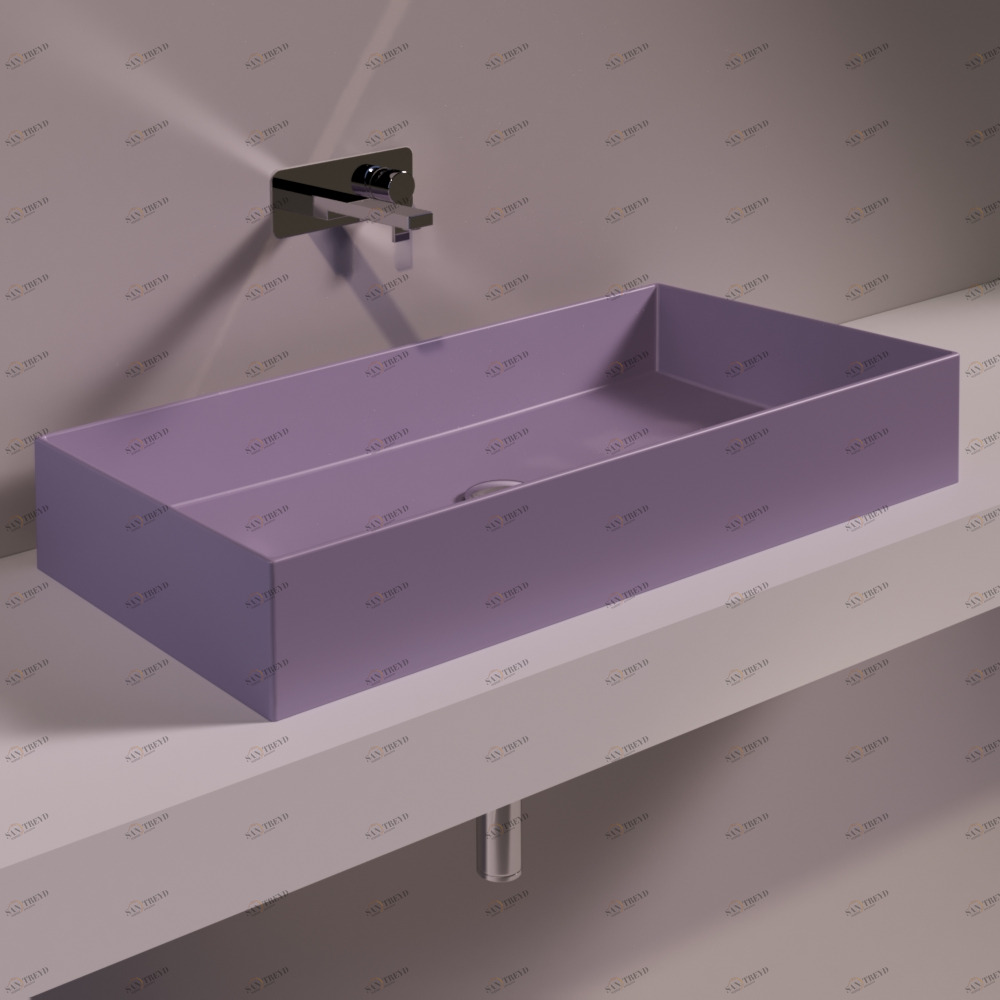 AG80PRUGNAMATT Накладная раковина на столешницу  прямоугольная Simas Agile