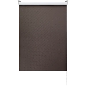 Штора рулонная блэкаут Ромб 40x160 см коричневая