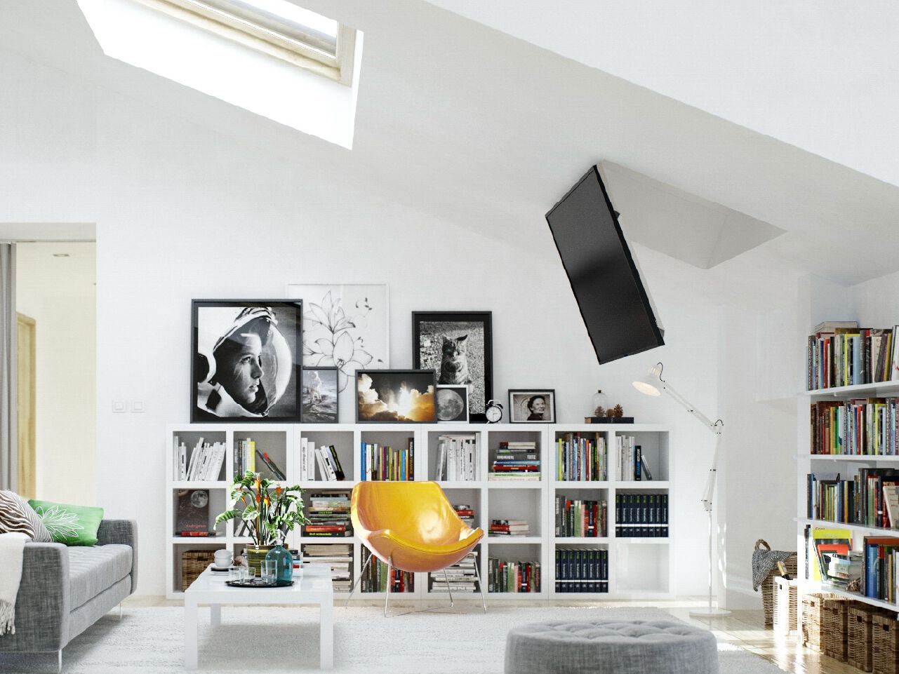 Потолочная подставка для телевизора с электроприводом Maior ARCH-00066149 - Вид №2