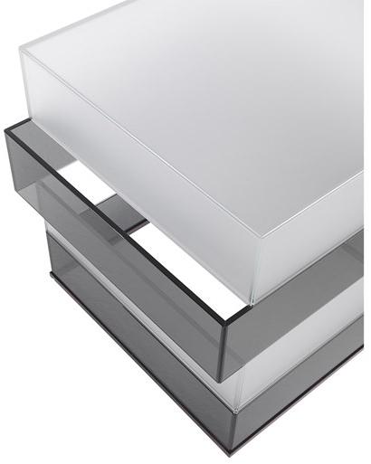 Gianfranco Ferré Home Квадратный журнальный столик из сатинированного стекла Jenga Jen.231.a - Вид №3