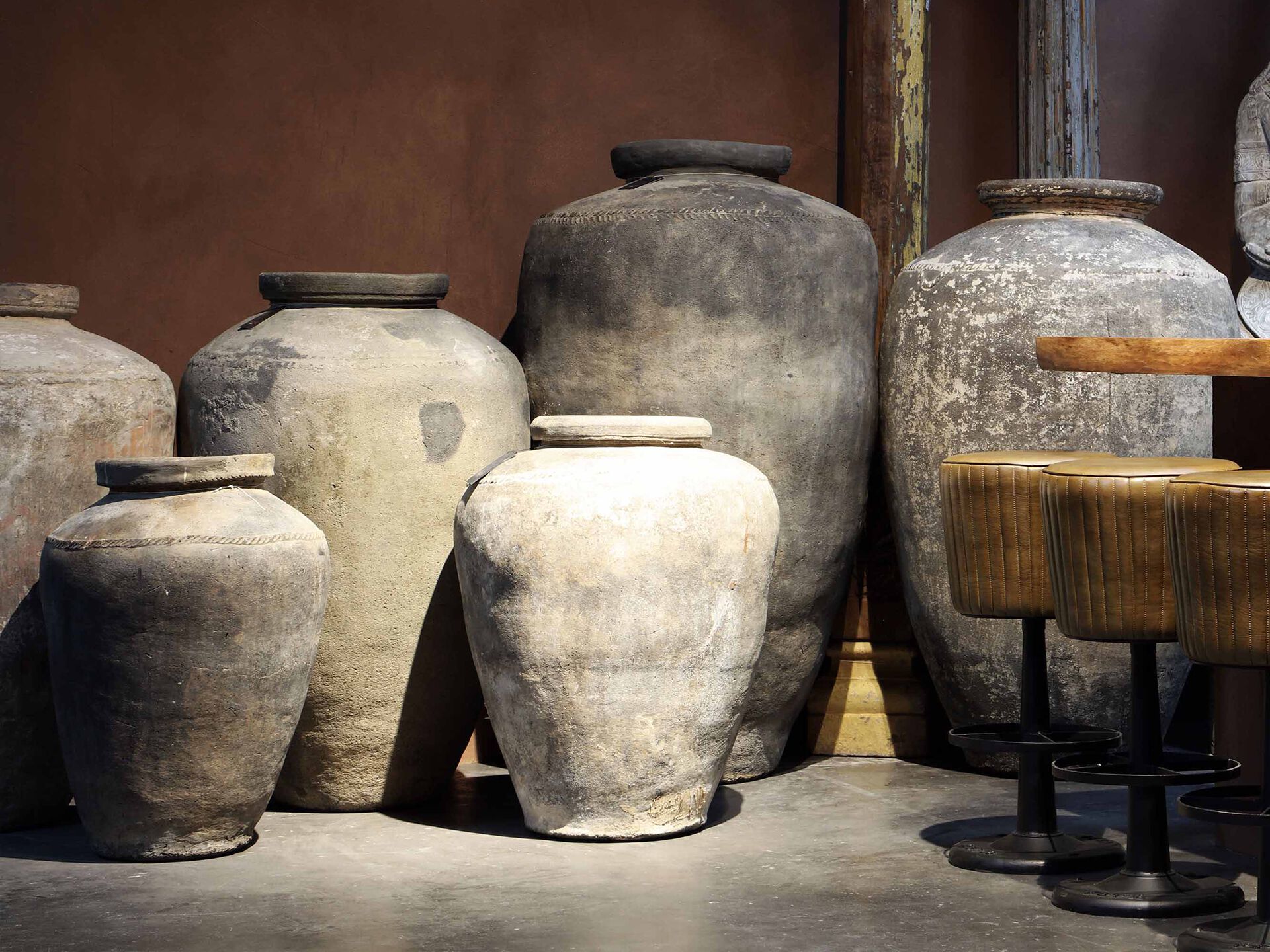 Круглый садовый горшок ручной работы из терракоты Vical Home COLMBERG ARCH-00091727 - Вид №3