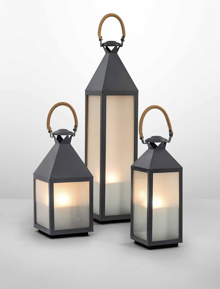 Подсвечник-фонарь черный Vanini L от Eichholtz EICHHOLTZ  246110 Серый  - Вид №1