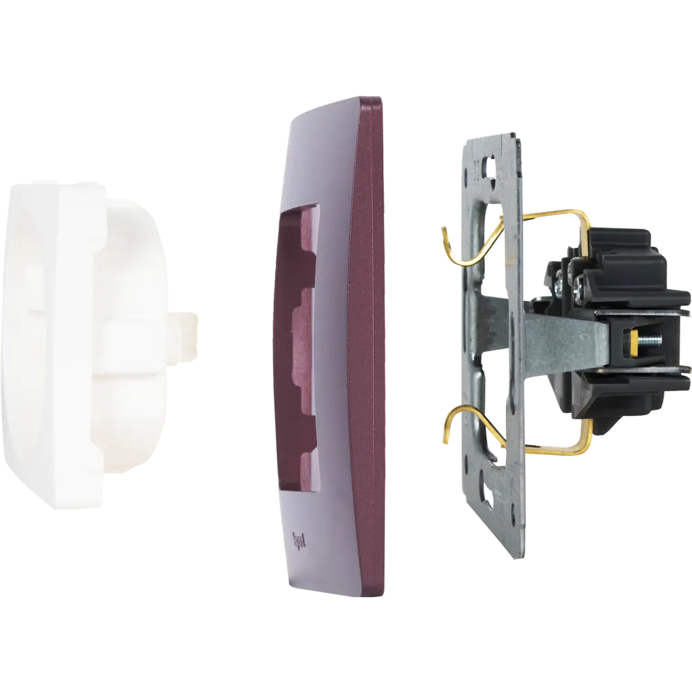 Рамка для розеток и выключателей Legrand Etika 1 пост, цвет слива STLM-2105082 - Вид №3