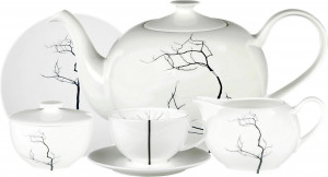 10655217 Dibbern Сервиз чайный Dibbern Черный лес на 6 персон 21 предмет, фарфор Фарфор костяной