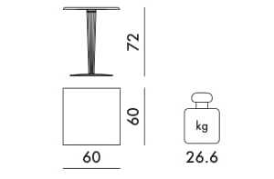 Квадратный стол с ламинированной столешницей Kartell TOP TOP ARCH-00077188 - Вид №17
