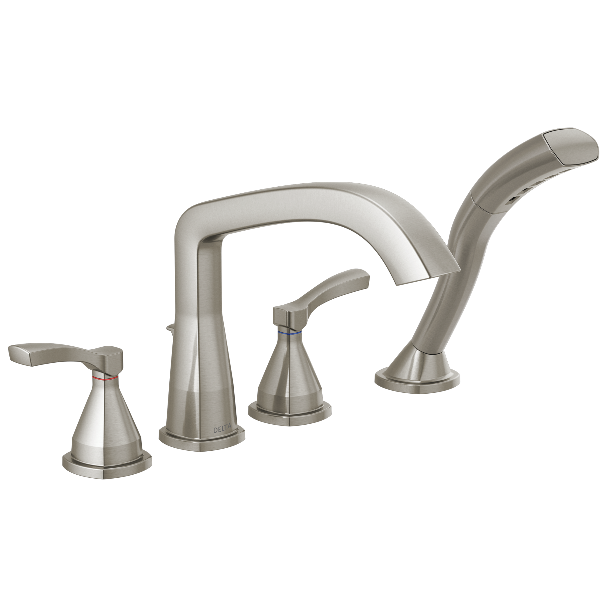 T4776-SS Римская ванна с четырьмя отверстиями Delta Faucet Stryke Нержавеющая сталь 