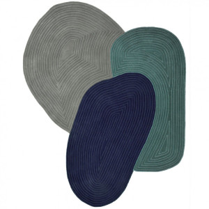 Овальный ковер с длинным ворсом