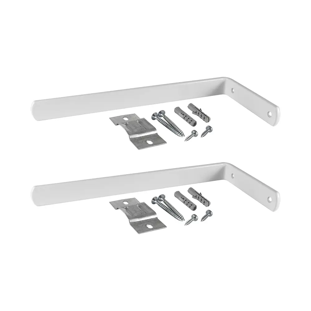 Кронштейн для шинного карниза настенный KREAFORTA 21 см металл цвет белый STLM-2086912 - Вид №1