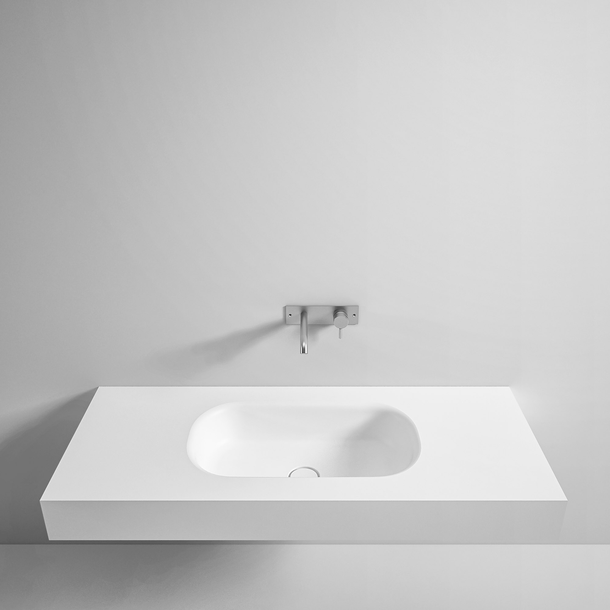 Rexa Design Столешница Korakril ™ с прямоугольной раковиной Hammam REXA-ST100  - Вид №1