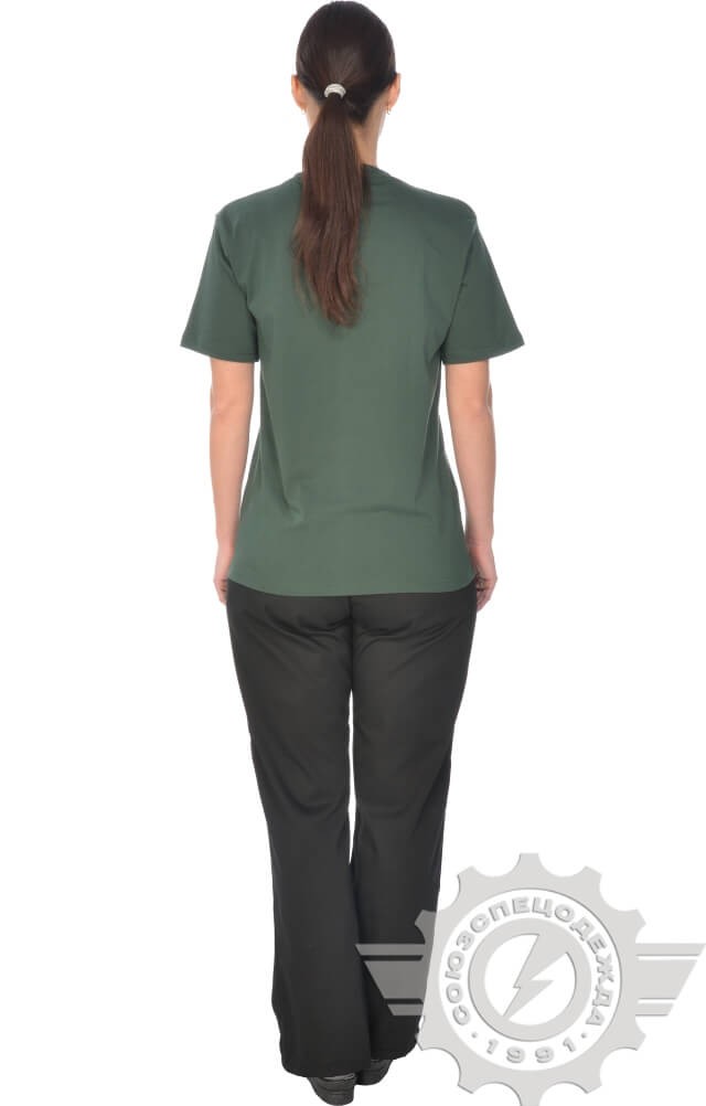 4958306 Футболка темно-зеленая  Одежда для официантов  размер 4XL (60-62) Спецодежда  - Вид №11