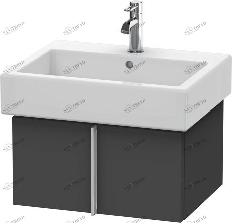 VE610404949 Vero Тумбочка подвесная Графит матовый, декор Duravit