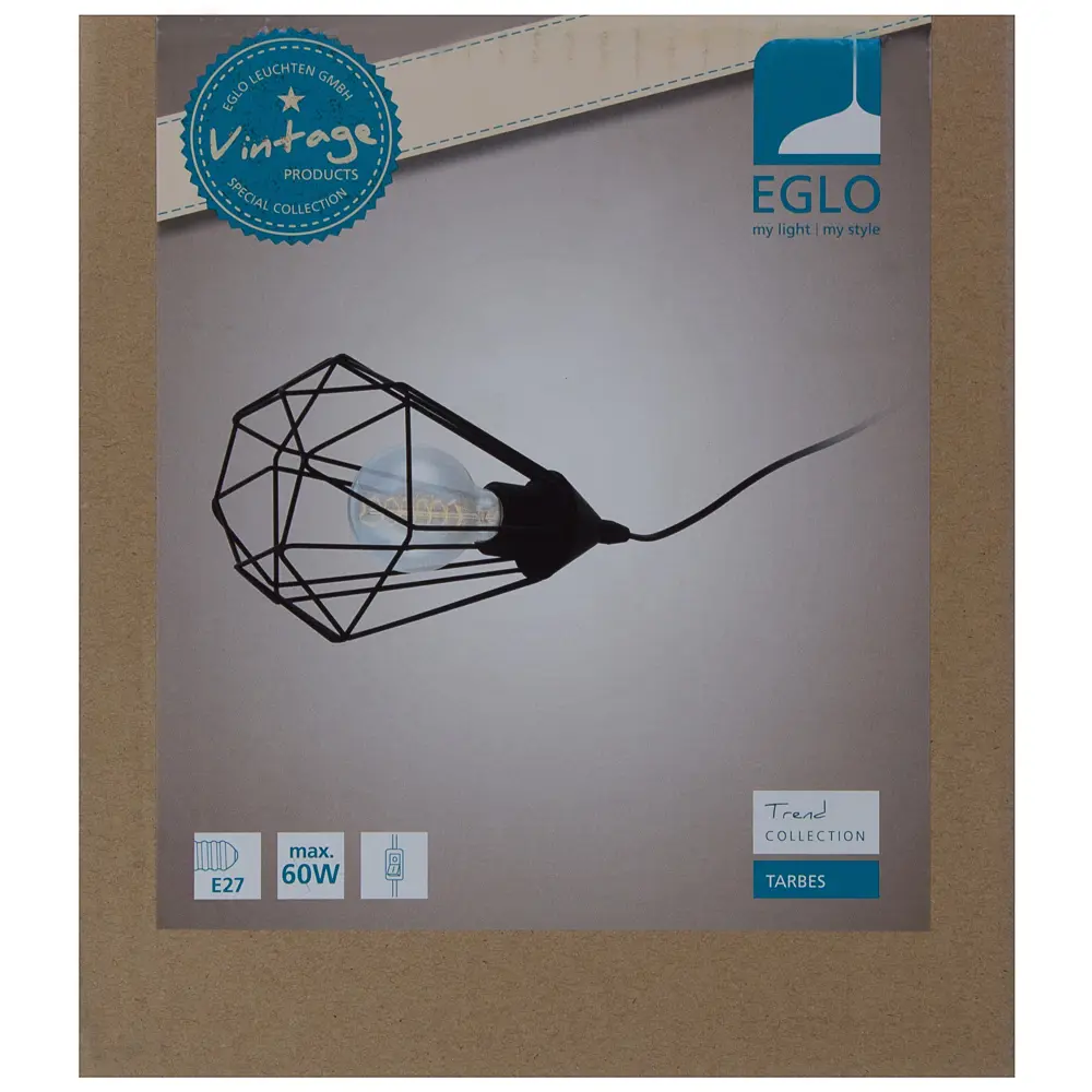 Настольная лампа Eglo «Tarbes» 1xE27x60 Вт, цвет чёрный STLM-2114632 - Вид №3