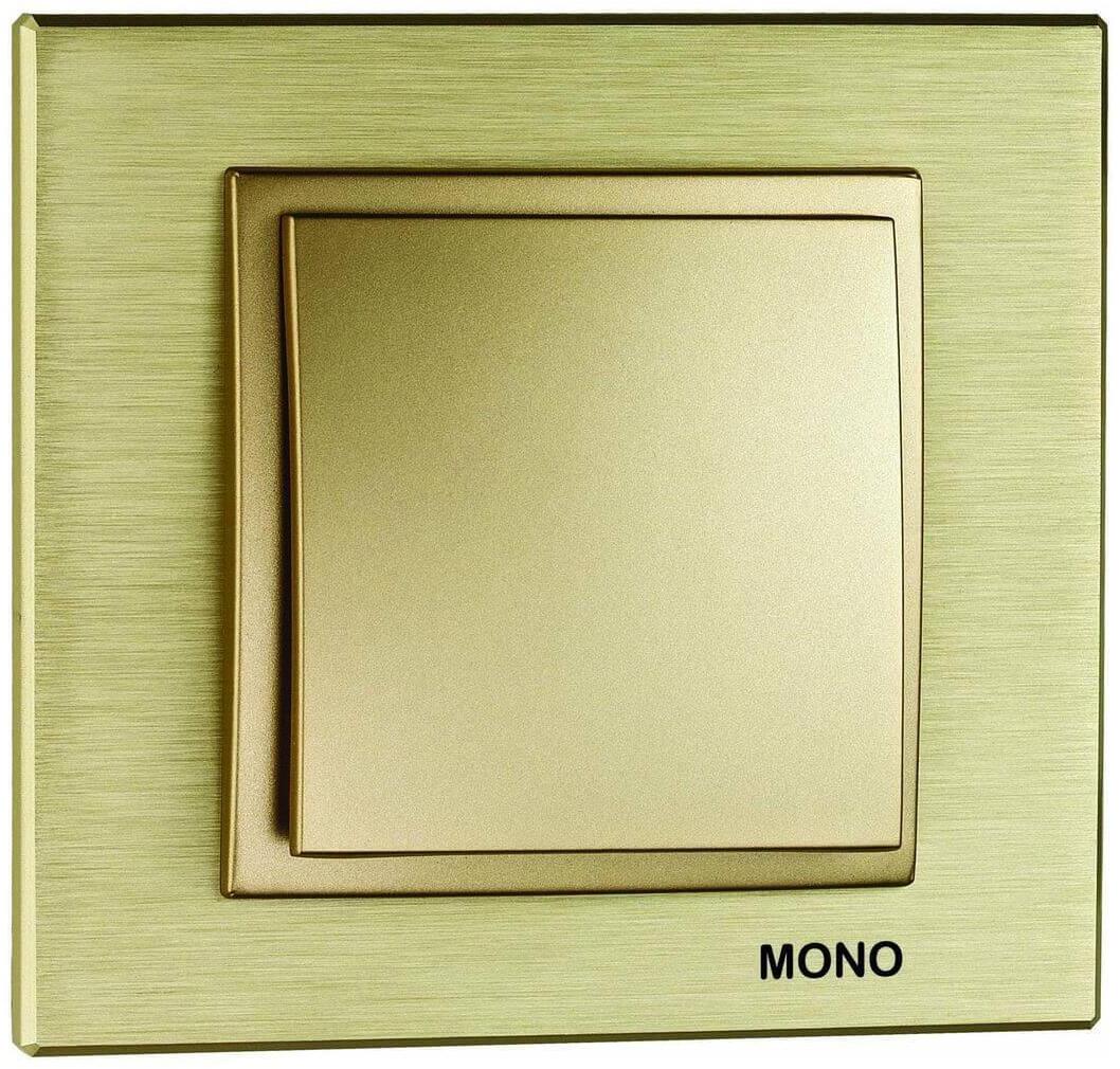 107-830000-160 Рамка 1-постовая титан-шампань Mono Electric Style Aluminium