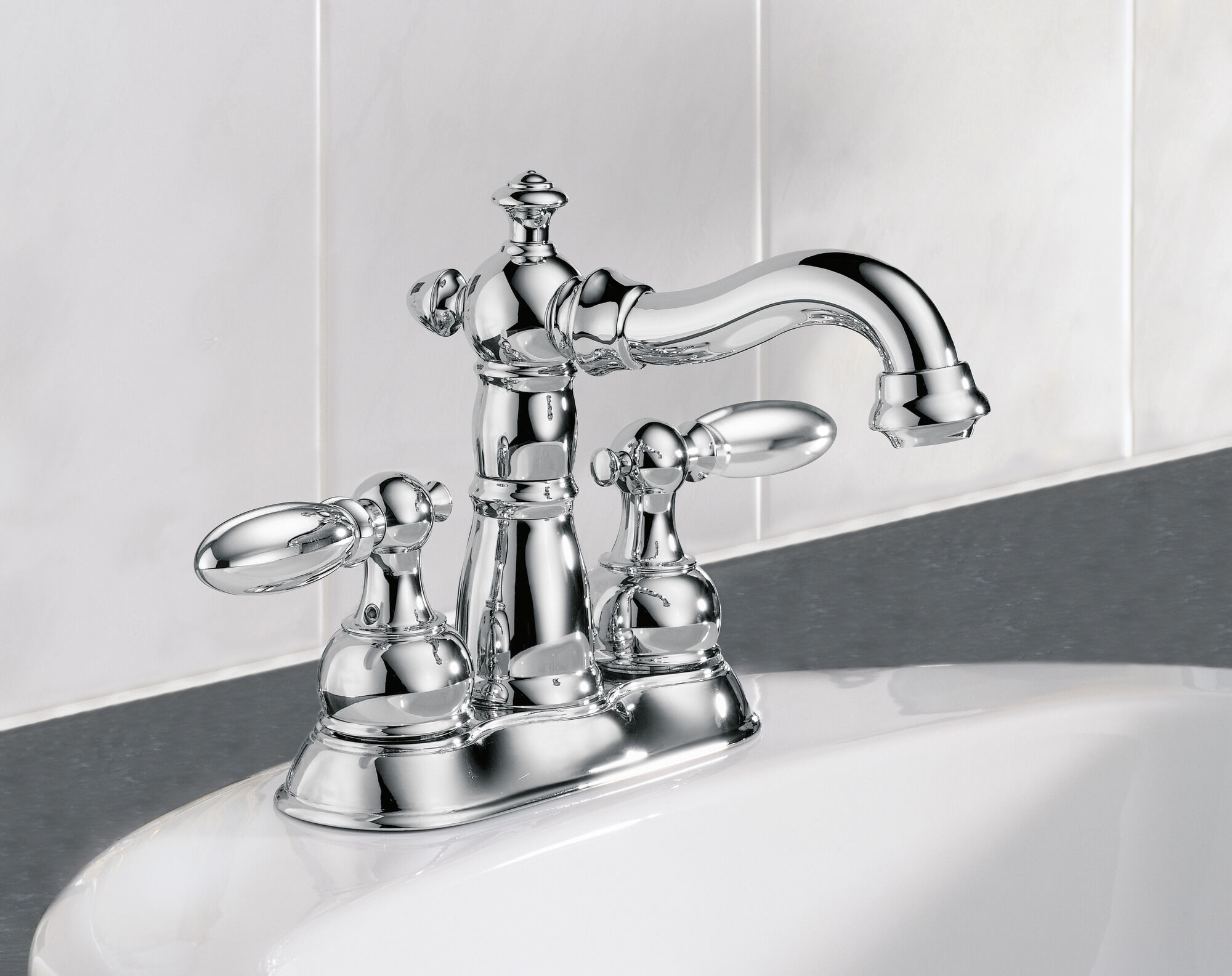 2555-MPU-DST Смеситель для ванной комнаты с двумя ручками Delta Faucet Victorian Хром - Вид №4