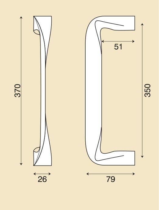 Бронзовая ручка GIARA ART DESIGN-BRONZE LA ARCH-00105230 - Вид №2