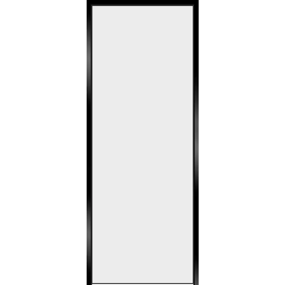 Дверь межкомнатная глухая Invisible Opt 90x200 см левая алюминий цвет белый с черной кромкой VELLDORIS STLM-2114568