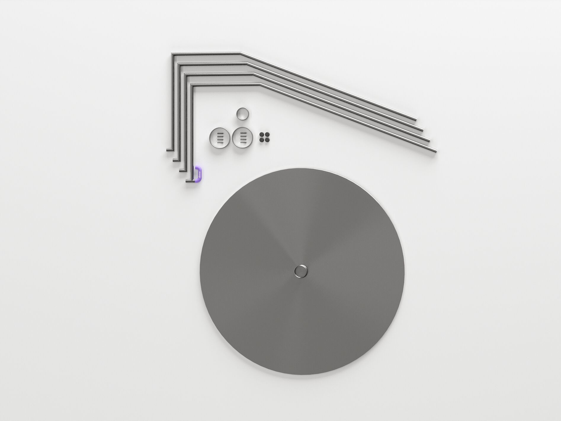 Круглый стальной журнальный столик DIZA OX THE TABLE ARCH-00130385 - Вид №2