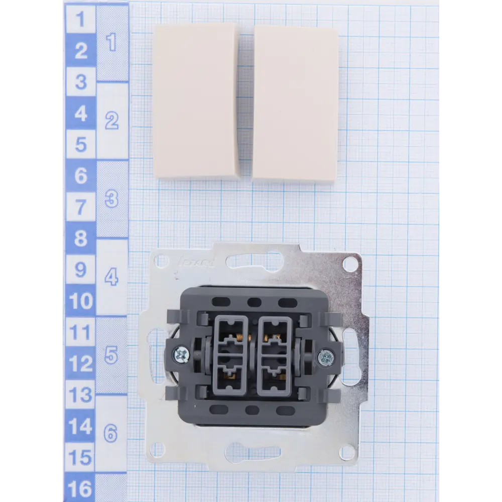 Выключатель Lezard Karina 2 клавиши цвет кремовый STLM-2185273 - Вид №6