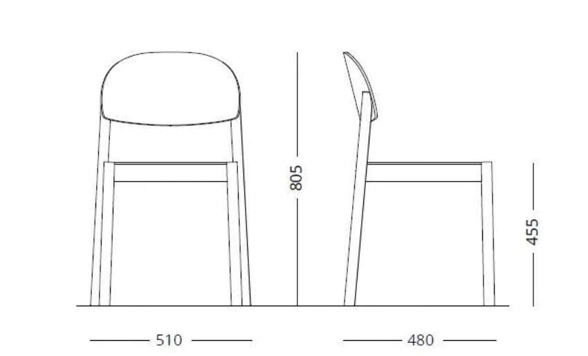 Штабелируемый стул из дуба In Stock Emko ARCH-00098048 - Вид №6