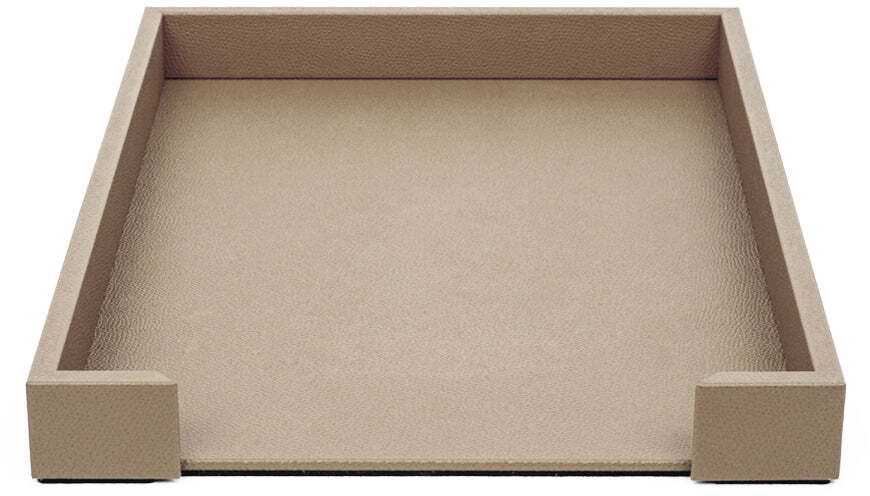 Поднос для писем - 35X26,5XH4 см / плетеная кожа_черный