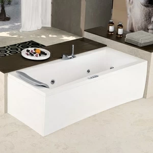 Ванна Y Plus Novellini SENSE 6 с набортным смесителем и боковыми панелями