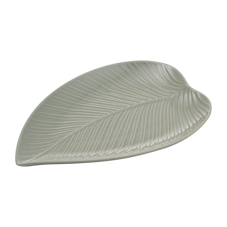 2002.225 Блюдо сервировочное in the forest leaf, 20,5х31,5 см, серо-зеленое Mason Cash 