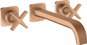 36107140 Смеситель для раковины на 3 отверстия, скрытого монтажа, настенный, с изливом 220 мм и розетками AXOR CITTERIO E