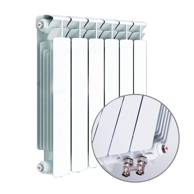 Радиатор биметаллический Rifar Base 500/100 10 секций нижнее правое подключение R50010НПП - Вид №4